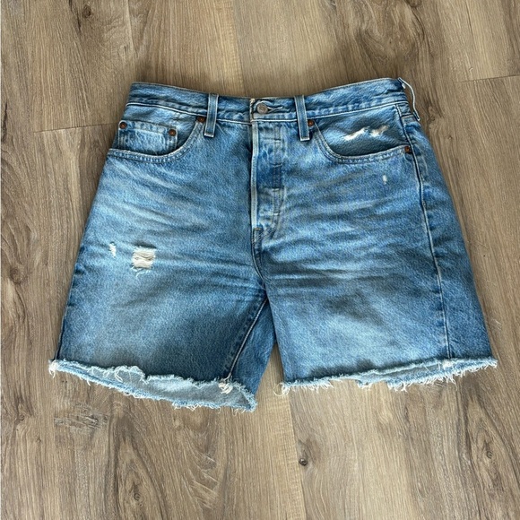 Levi's Pants - Levis 501 Distressed Jean Shorts